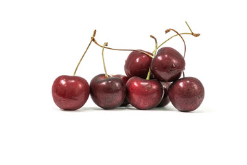 Cherries isolated on white background