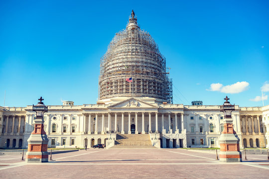 US Capitol Under Construction, Washington DC