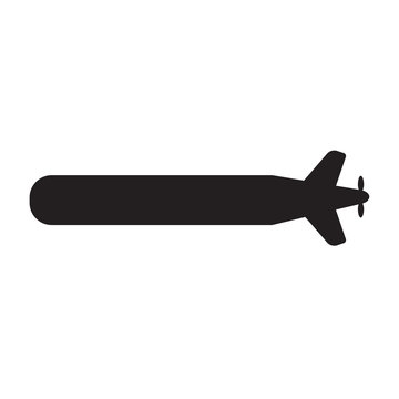 Torpedo icon silhouette