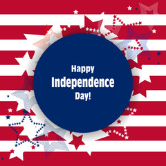 Happy Independence Day greeting card.