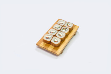 sushi, rolls, sets, on a white background