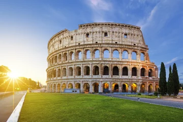 Poster Uitzicht op het Colosseum in Rome bij zonsopgang © Frédéric Prochasson