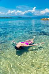 young woman in Greece