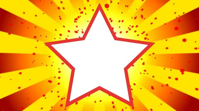 Comic style star background animation design 