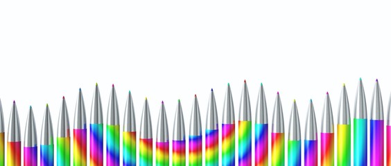 Bunte Stifte Welle - Regenbogen
