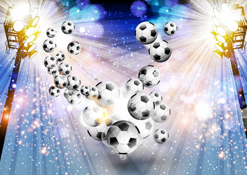 Football background soccer background with light easy editable