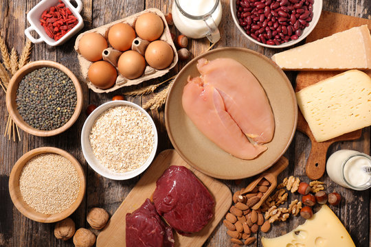 assorted food high in protein