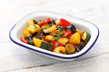 caponata, italian sicilian eggplant aubergine vegetable stew