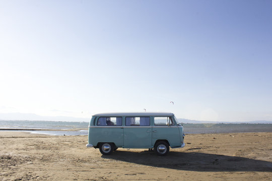 Vintage Van on the Beach