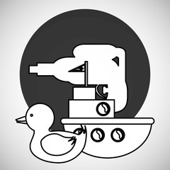 Toy design. Childhood icon. Flat illustration, vector graphic