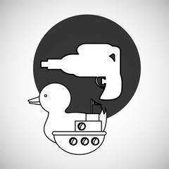 Toy design. Childhood icon. Flat illustration, vector graphic