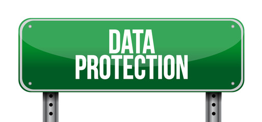 Data Protection street sign illustration