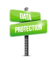 Data Protection street sign illustration