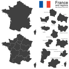 country France and regions since 2016