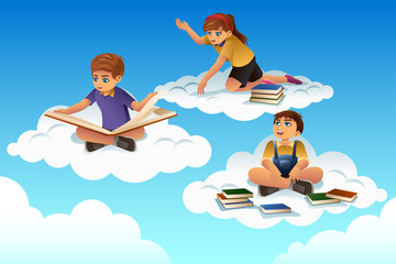Obraz premium Student Reading a Book