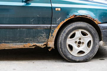 Car with Rust and Corrosion