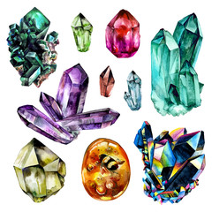 Watercolor Gems collection - 113906216