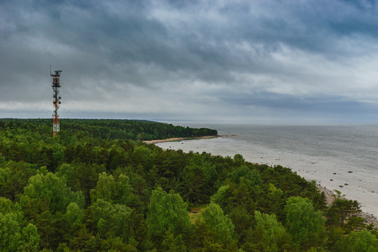 Naissar, Estonia JUN 18 2016 - View from Light House on Island naissaar
