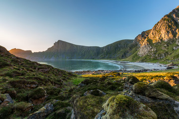 Evening landscape with the beach, Norway