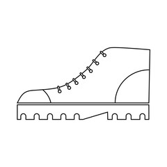 Boot icon in outline style