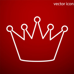 Crown icon vector and jpg. Flat style object. Art picture drawin