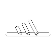 Mens sandals shoe icon in outline style