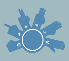 hands counting symbol