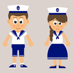 marine girl and boy