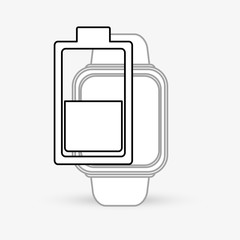 Wearable technology design. Gadget icon. Flat illustration, vector