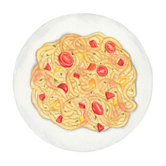 Spaghetti with tomatoes