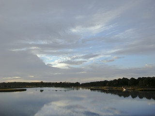 Near mouth of Mattapoisett River at sunrise
