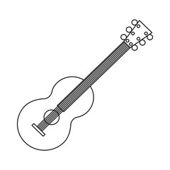 Fototapeta premium Classical guitar icon, outline style