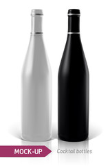 set of cocktail bottles