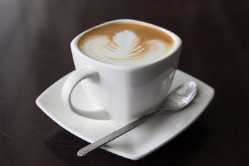 Latte art coffee