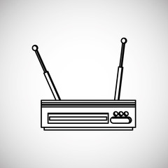 Communication design. Media icon. Flat illiustration, vector graphic