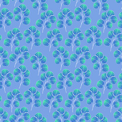 Fototapeta na wymiar Beautiful Flowers set, Vector seamless pattern. 