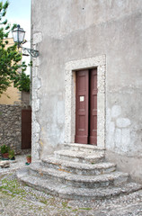 Fototapeta na wymiar Arpino, Italy - Historical site on the top of the village