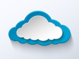 Abstract paper cloud.