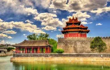 Rolgordijnen Watch Tower of the Forbidden City in Beijing © Leonid Andronov