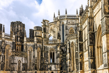 Fototapeta na wymiar Portugal architecture. Batalha Dominican medieval monastery