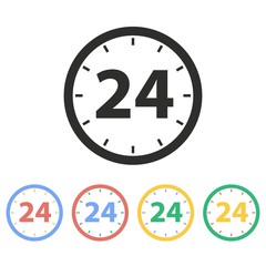 24 hour service - vector icon.
