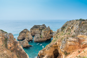 Fototapeta na wymiar Farol da Ponta da Piedade - beautiful coast of Portugal, Algarve