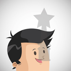 Success design. Winner icon. Flat illustration, vector graphic