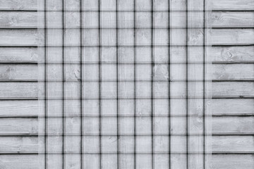 Abstract checkered background of the wooden planks. Plaid background.   Abstract minimalistic pattern of lines. Grey background.