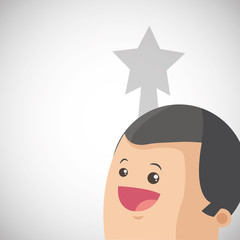 Success design. Winner icon. Flat illustration, vector graphic