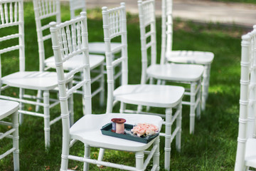 Chiavari chairs on grass