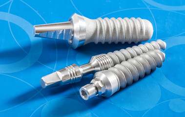 dental implants close up in detail