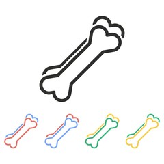 Dog bone - vector icon.