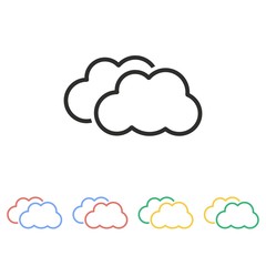 Clouds sky - vector icon.