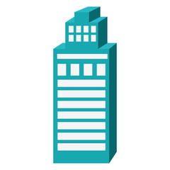 blue tall building,vector graphic